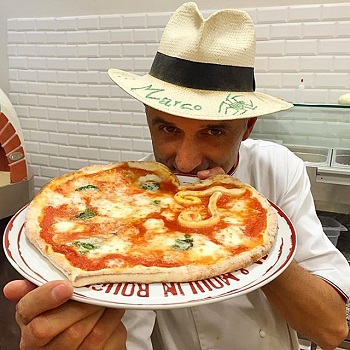 Marco Amoriello, campione del mondo di pizza senza glutine, a Pizzeria Teresina